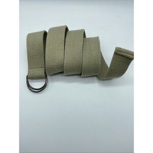 Unbranded Tan Cotton Woven D Ring Belt Men's Size M End to End 42"